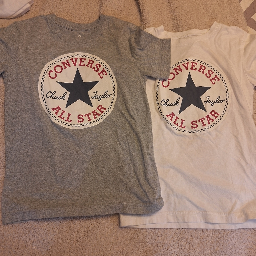 Converse Heather Gray Crewneck Tee with White Logo